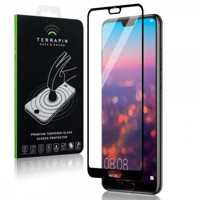 Terrapin Tempered Glass - Αντιχαρακτικό with Black Edge Γυαλί Οθόνης Huawei P20 Pro
