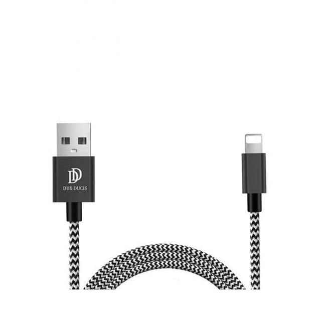 Duxducis Καλώδιο Φόρτισης και Μεταφοράς Δεδομένων USB σε Lightning 25cm - Μαύρο / Λευκό