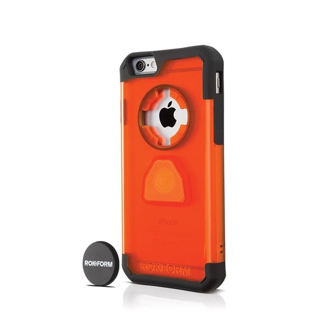 Rokform Θήκη iPhone 6/6S V3 Crystal Case με Μαγνητική Βάση Αυτοκινήτου - Crystal Orange