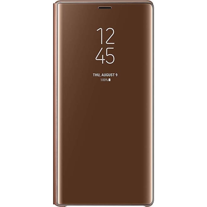 Official Clear View Standing Cover - Θήκη Flip με Ενεργό Πορτάκι Samsung Galaxy Note 9 - Brown