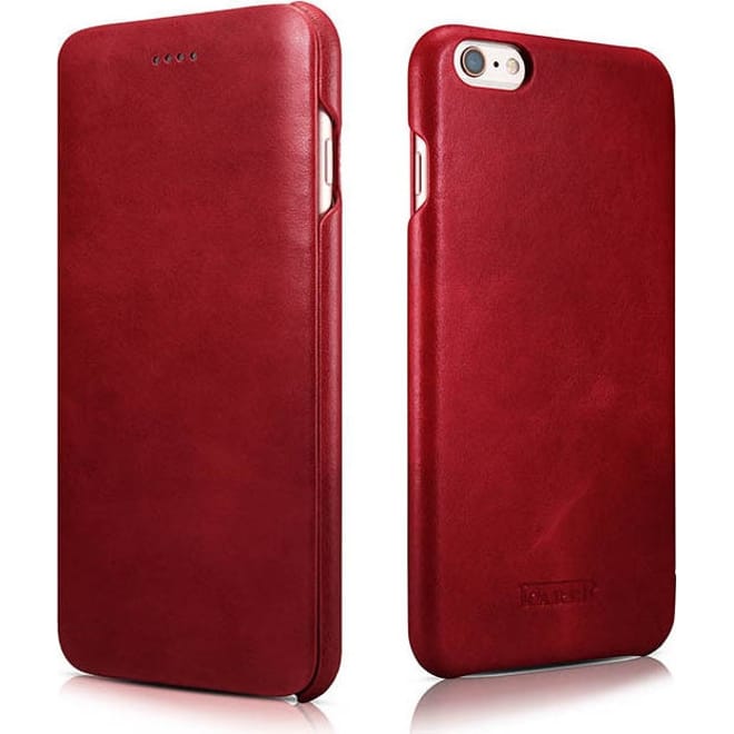 iCarer Vintage Series Curved Edge - Δερμάτινη Θήκη iPhone 6 Plus / 6S Plus - Red 