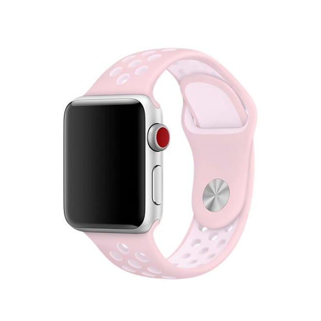 Ανταλλακτικό Λουράκι Apple Watch 1 / 2 / 3 (38mm) - Light Pink / White