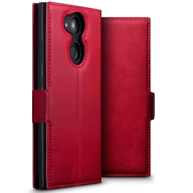 Terrapin Low Profile Δερμάτινη Θήκη - Πορτοφόλι Sony Xperia L2 - Red 