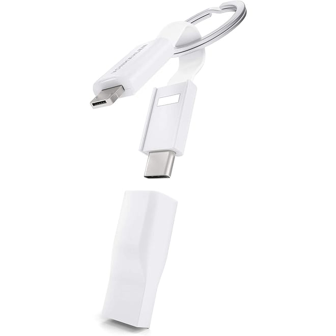 Vonmählen High Five 5 in 1 Charging Cable (microUSB / USB-C / Lightning) - Καλώδιο Φόρτισης και Μεταφοράς δεδομένων 10 cm- White 