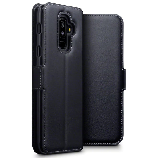 Terrapin Low Profile Δερμάτινη Θήκη - Πορτοφόλι Samsung Galaxy A6 Plus 2018 - Black 