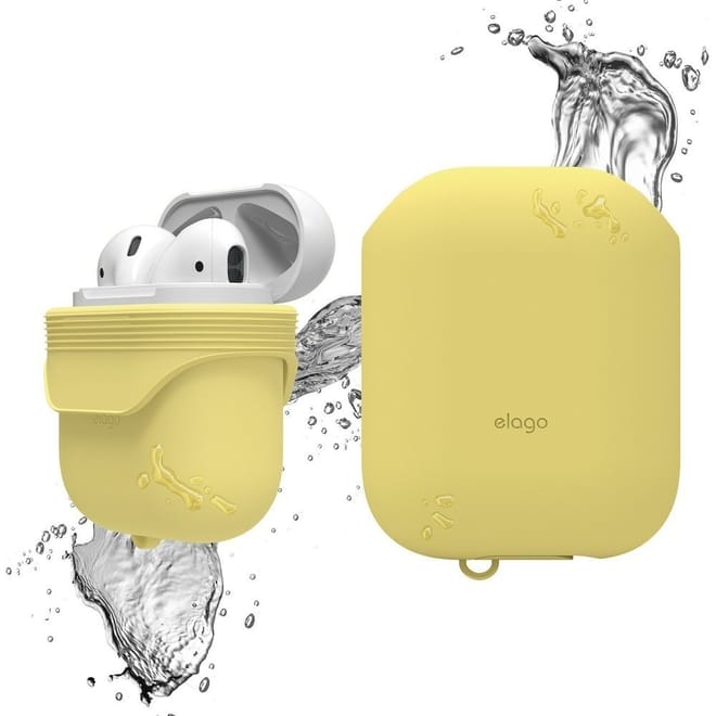Elago Airpods Waterproof Hang Case - Αδιάβροχη Θήκη για Airpods - Creamy Yellow