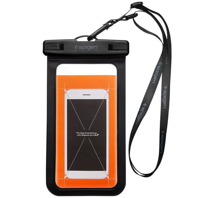 Spigen VELO Universal Waterproof Phone Case - Αδιάβροχη Θήκη για Κινητά έως 6'' - Black 