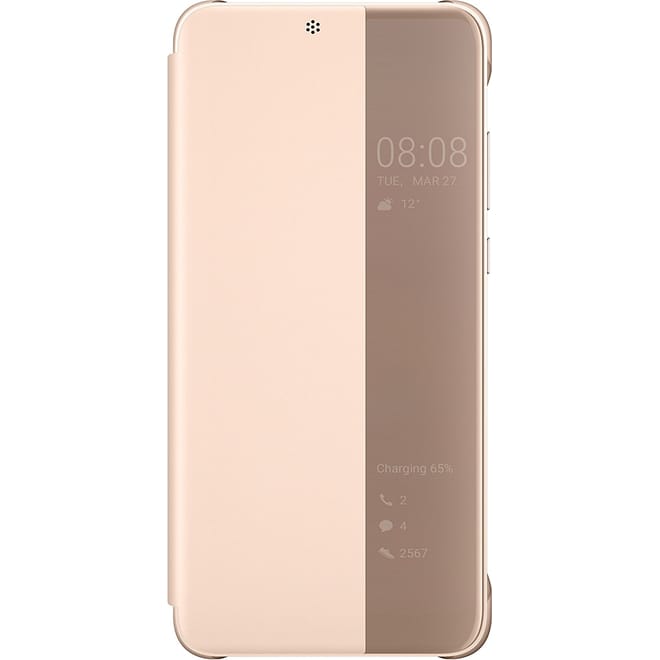 Huawei Official Smart View Flip Cover - Θήκη Huawei P20 Lite - Pink