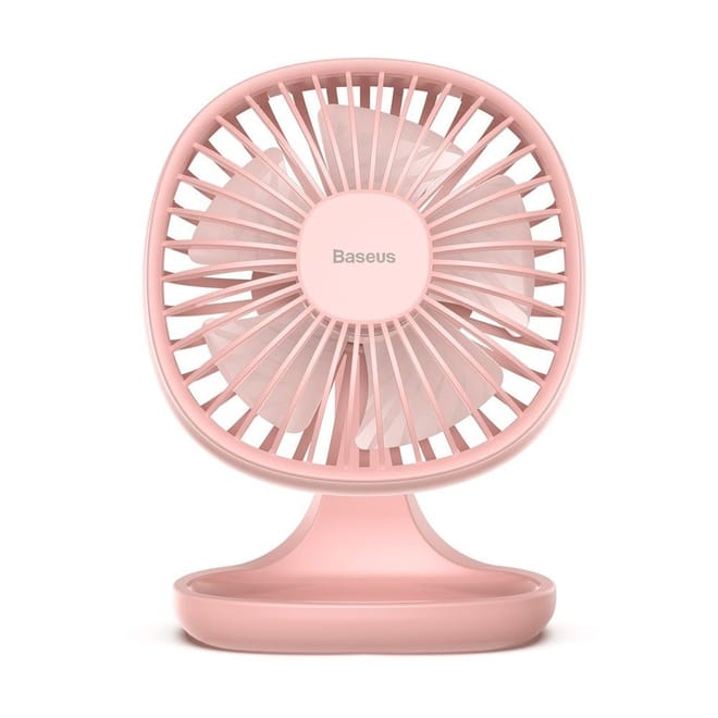 Baseus Pudding Shaped Fan - Ανεμιστήρας Μίνι Με Βάση - Pink 