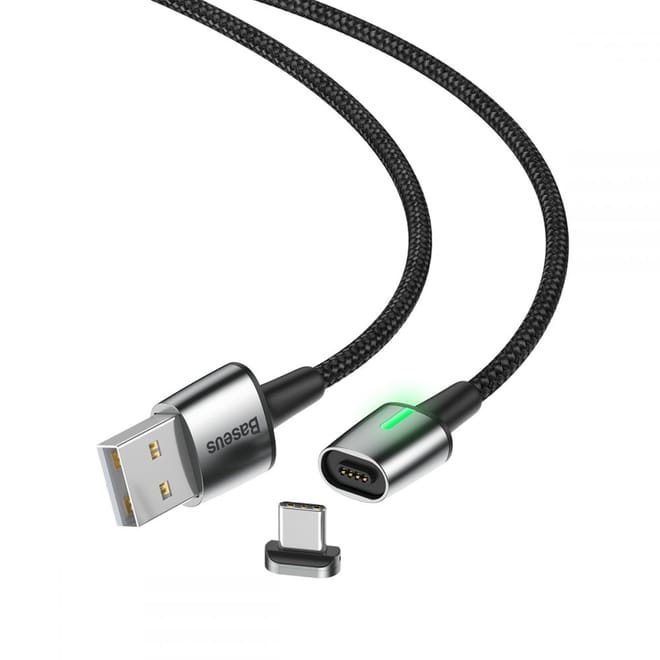 Baseus Μαγνητικό Καλώδιο Φόρτισης / Μεταφοράς Δεδομένων USB to Type-C 200cm - Black