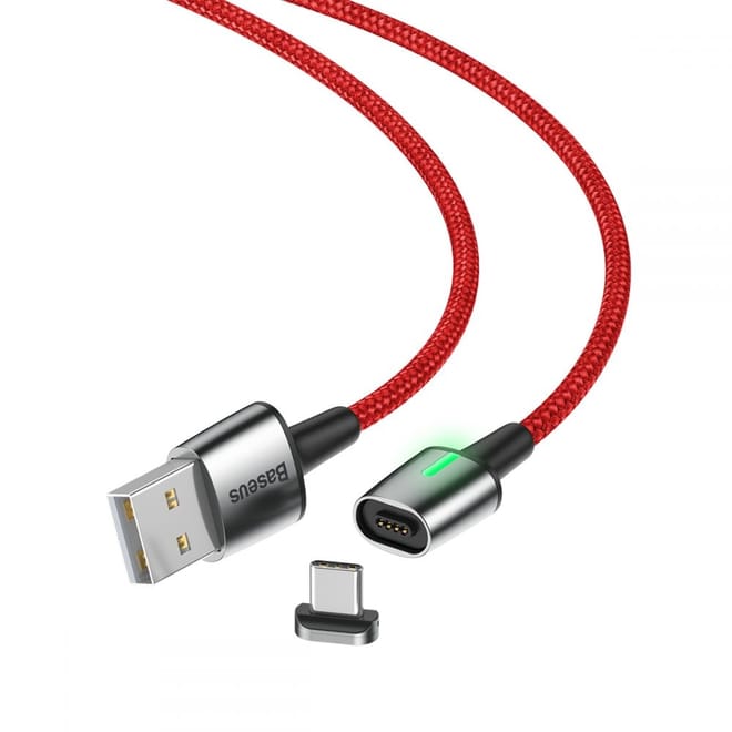 Baseus Μαγνητικό Καλώδιο Φόρτισης / Μεταφοράς Δεδομένων USB to Type-C 100cm - Red