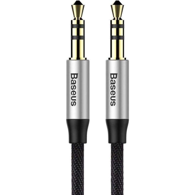Baseus Yiven Audio M30 - Καλώδιο Ήχου AUX Jack 3.5mm (male) σε Jack 3.5mm (male) - 100cm - Black / Silver