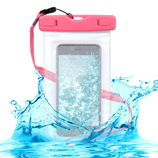 KW Universal Αδιάβροχη Θήκη Πουγκί για Smartphones έως 5.5'' - Pink 