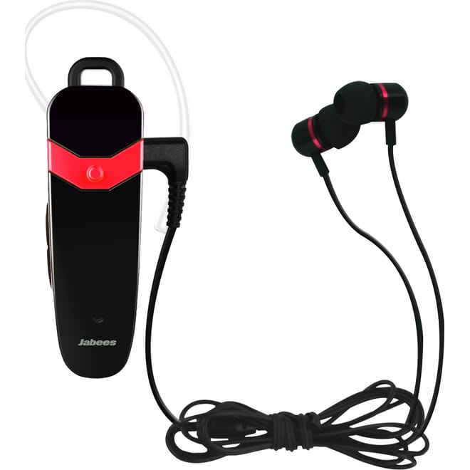 Jabees Victor Bluetooth Stereo Headset με Αποσπώμενα Ακουστικά 3 in 1 - Red