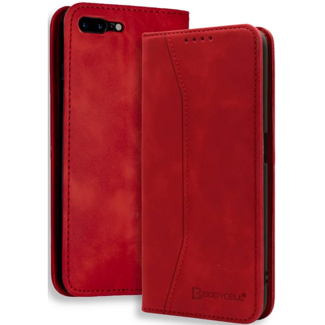 Bodycell Θήκη - Πορτοφόλι Apple iPhone 8 Plus / 7 Plus - Red
