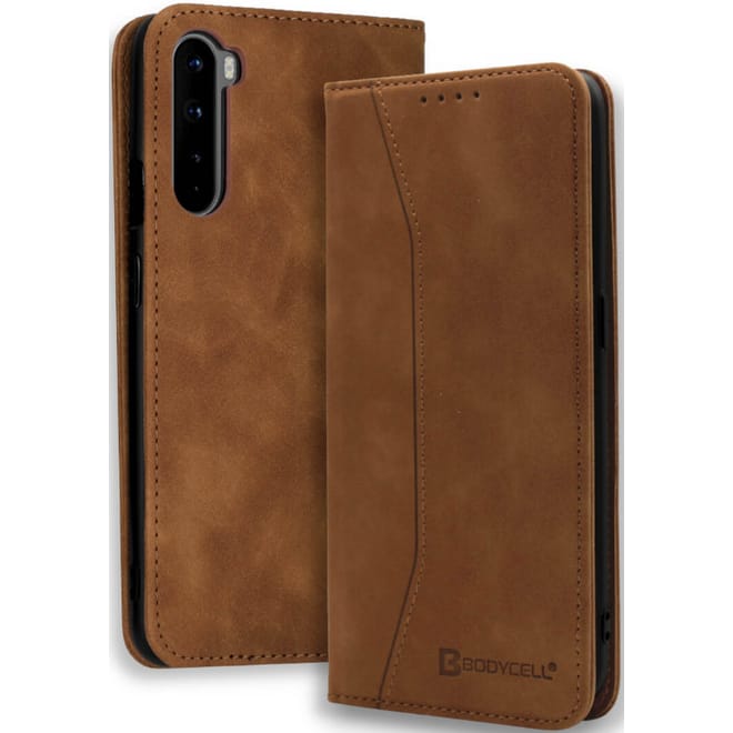 Bodycell Θήκη - Πορτοφόλι OnePlus Nord - Brown