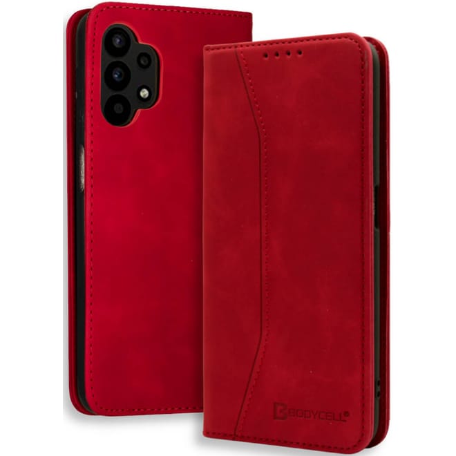 Bodycell Θήκη - Πορτοφόλι Samsung Galaxy A32 4G - Red