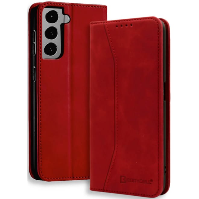 Bodycell Θήκη - Πορτοφόλι Samsung Galaxy S21 5G - Red