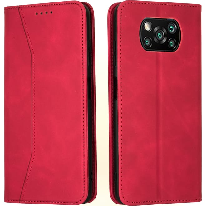 Bodycell Θήκη - Πορτοφόλι Xiaomi Poco X3 Pro / X3 NFC - Red