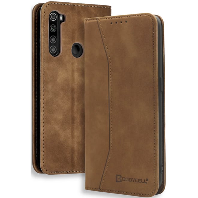 Bodycell Θήκη - Πορτοφόλι Xiaomi Redmi Note 8 / Note 8 2021 - Brown