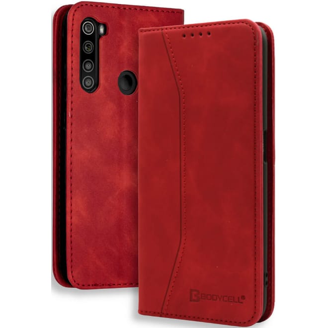 Bodycell Θήκη - Πορτοφόλι Xiaomi Redmi Note 8 / Note 8 2021 - Red 