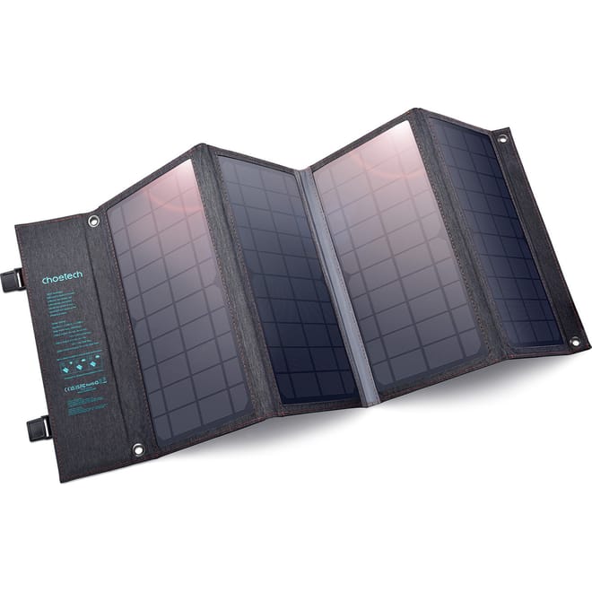 Choetech Αναδιπλούμενος Φορητός Ηλιακός Φορτιστής με 1 x USB 3.0 / 1 x Type-C - 36W - Gray