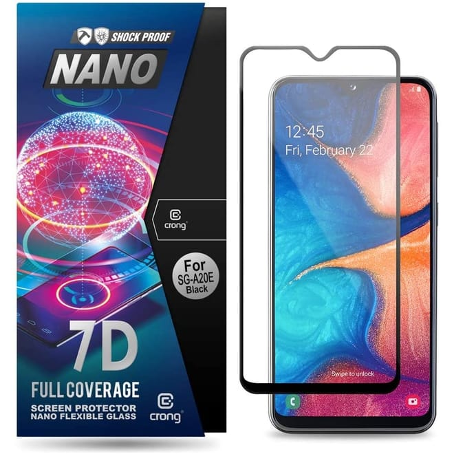 Crong 7D Nano Flexible Glass - Fullface Αντιχαρακτικό Υβριδικό Γυαλί Οθόνης Samsung Galaxy A20e - 0.3mm