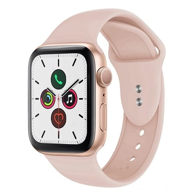 Crong Liquid Λουράκι Premium Σιλικόνης Apple Watch SE/9/8/7/6/5/4 (41/40mm) - Pink Sand