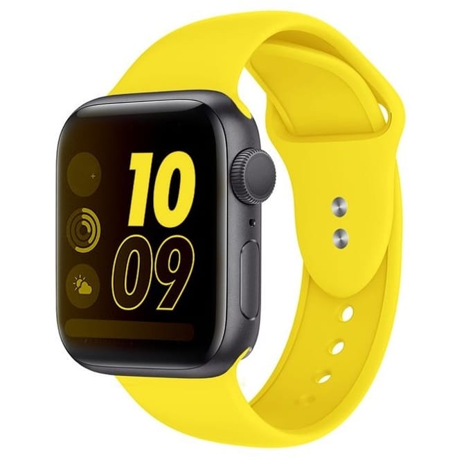Crong Liquid Λουράκι Premium Σιλικόνης Apple Watch SE/9/8/7/6/5/4 (41/40mm) - Yellow