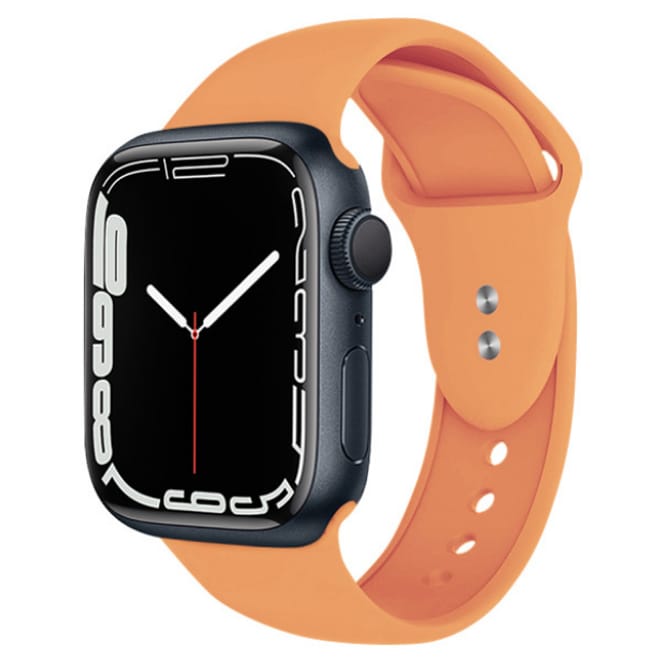 Crong Liquid Λουράκι Premium Σιλικόνης Apple Watch Ultra2/Ultra1/SE/9/8/7/6/5/4 (49/45/44mm) - Orange