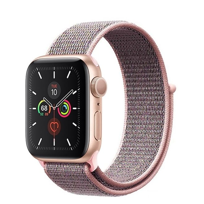 Crong Nylon Λουράκι Apple Watch SE/9/8/7/6/5/4 (41/40mm) - Light Pink