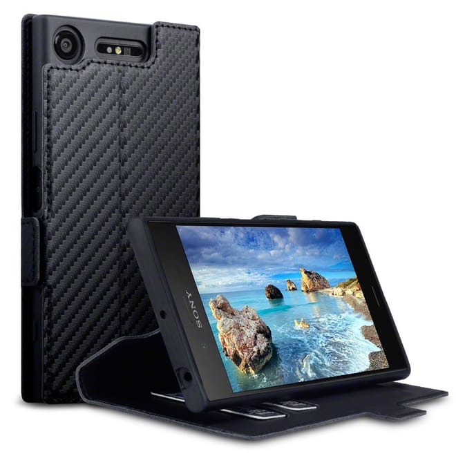 Μαύρη Θήκη Πορτοφόλι Sony Xperia XZ1