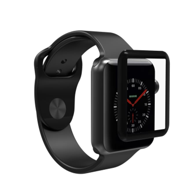 Zagg Invisible Shield glass & Curved Full Face Apple Watch Series 3 (42mm) - Black Finish 