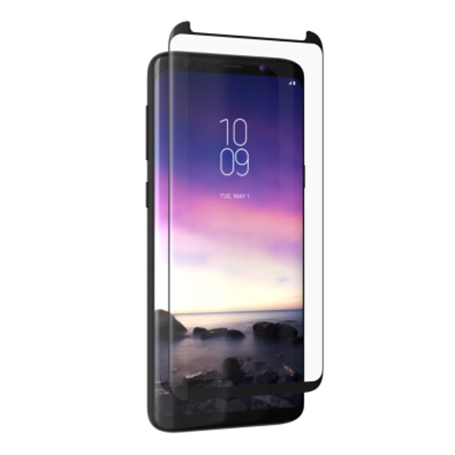Zagg Invisible Shield glass & Curved Full Face Samsung Galaxy S9 - Black Finish
