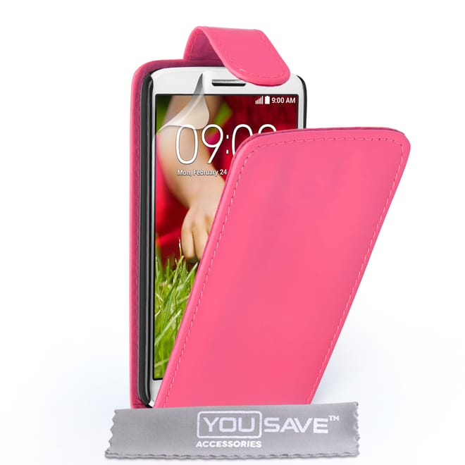 Ροζ Flip Θήκη LG G2 Mini