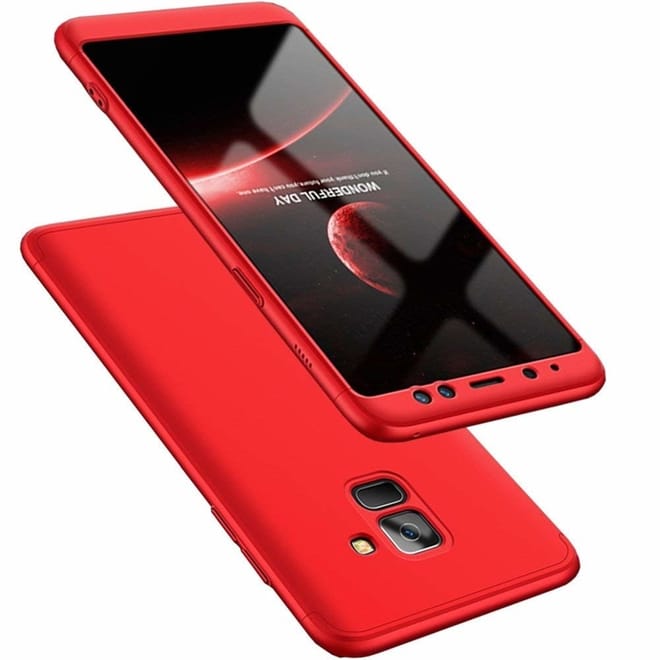 GKK Θήκη Hybrid Full Body 360° Samsung Galaxy A8 2018 - Red