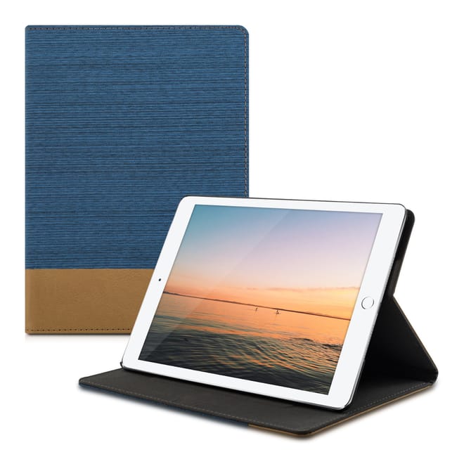 KW Θήκη Πορτοφόλι Apple iPad Air 2 - Συνθετικό Δέρμα - Blue / Brown