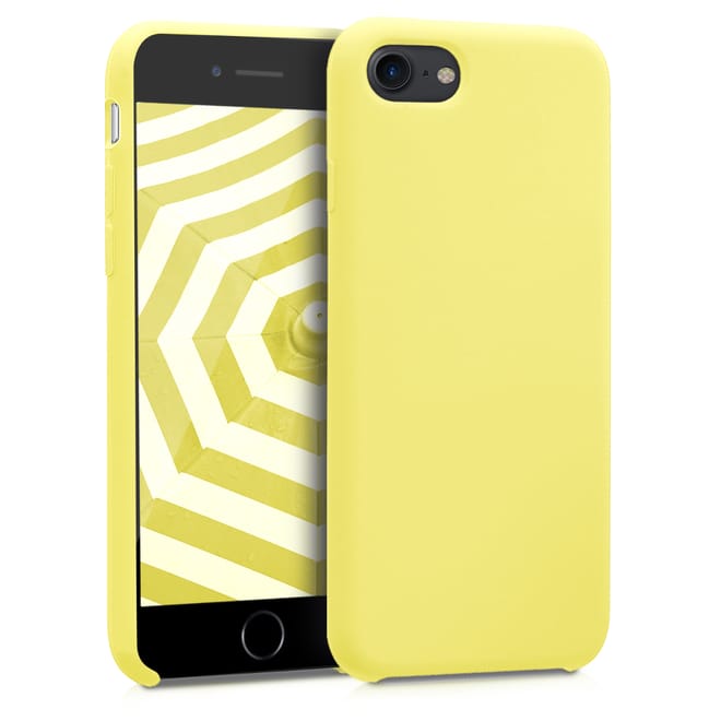 kwmobile TPU Silicone Case for Apple iPhone 7 / 8 - Soft Flexible Rubber Protective Cover - Pastel Yellow