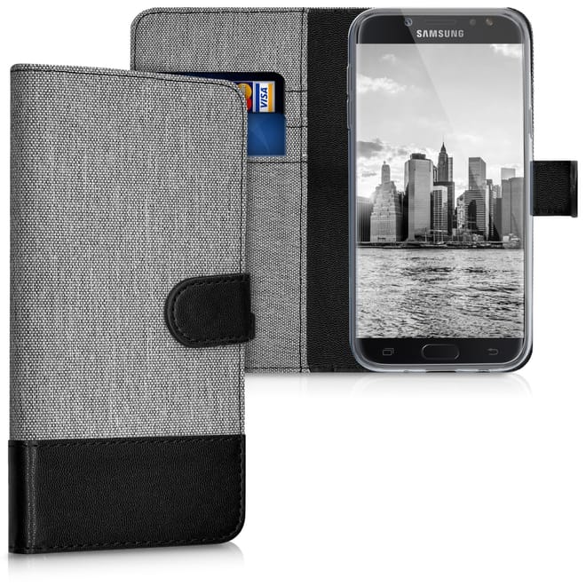 KW Θήκη Πορτοφόλι Samsung Galaxy J5 (2017) DUOS - Συνθετικό Δέρμα - Grey / Black 