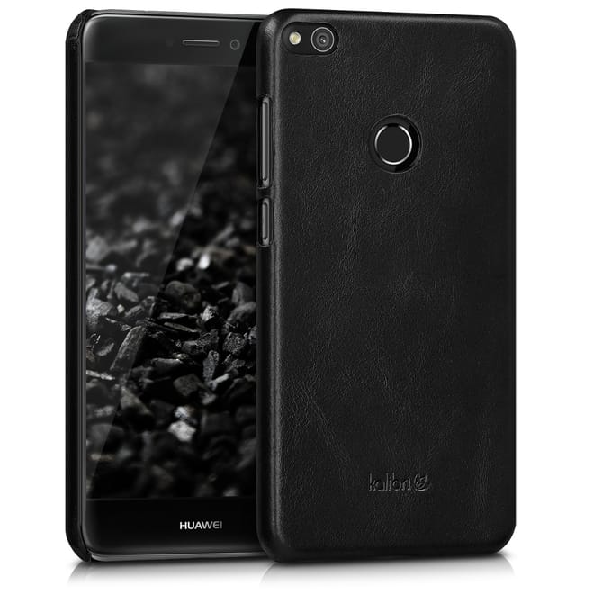 Kalibri Σκληρή Δερμάτινη Θήκη Huawei P8 / P9 Lite 2017 - Black