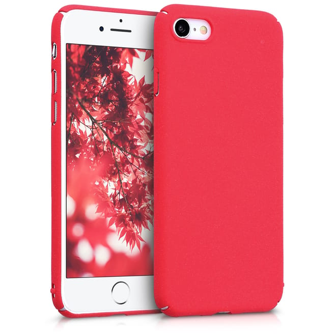 KW Slim Anti-Slip Cover - Σκληρή Θήκη Καουτσούκ iPhone 8 / 7 - Κόκκινο μεταλλικό