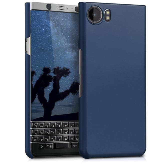 KW Slim Anti-Slip Cover - Σκληρή Θήκη Καουτσούκ Blackberry KeyOne - Μπλε μεταλλικό