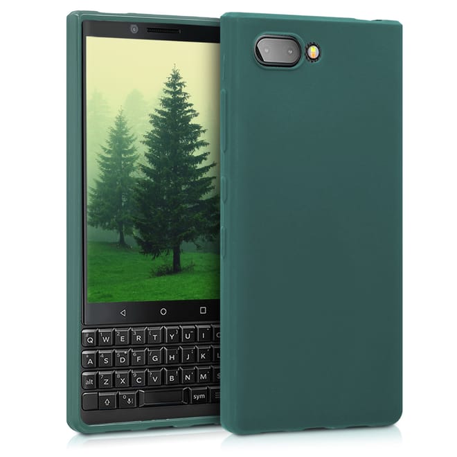 KW Θήκη Σιλικόνης Blackberry KEY2 - Dark Green Matte