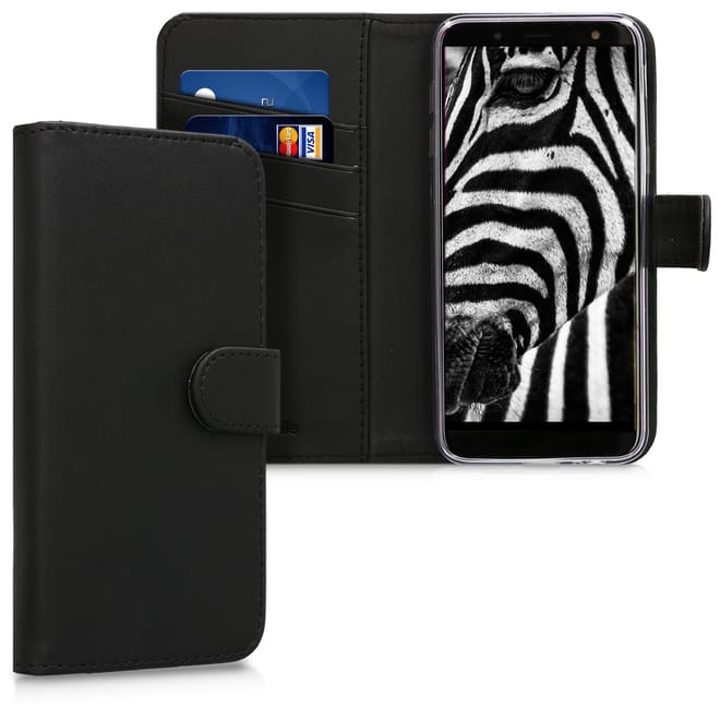 KW Θήκη Πορτοφόλι  Samsung Galaxy J6 - Συνθετικό δέρμα - Black