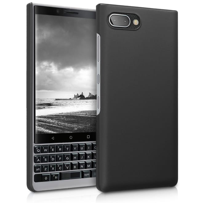 KW Slim Anti-Slip Cover - Σκληρή Θήκη Καουτσούκ BlackBerry KEY2 - Μαύρο μεταλλικό