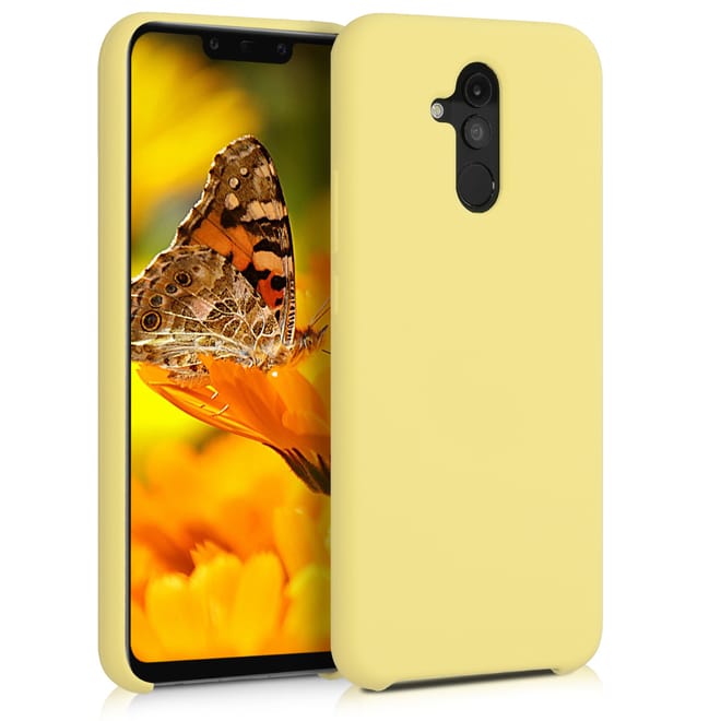 KW Θήκη Σιλικόνης Huawei Mate 20 Lite - Soft Flexible Rubber Protective Cover - Yellow Matte