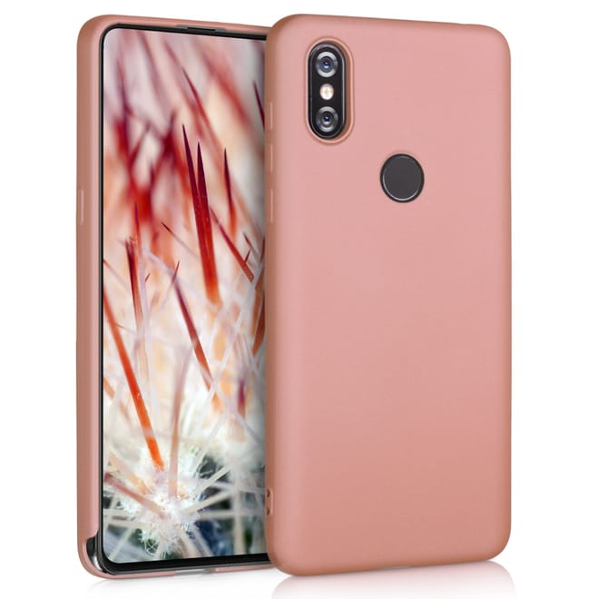 KW Θήκη Σιλικόνης Xiaomi Mi Mix 3 - Μεταλλικό ροζ/χάλκινο
