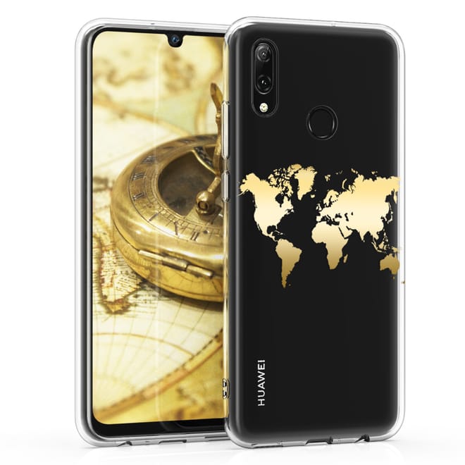 KW Θήκη Σιλικόνης Huawei P Smart (2019) - Gold / Transparent