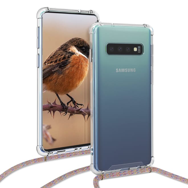 KW Θήκη Σιλικόνης με Λουράκι Samsung Galaxy S10 - Transparent
