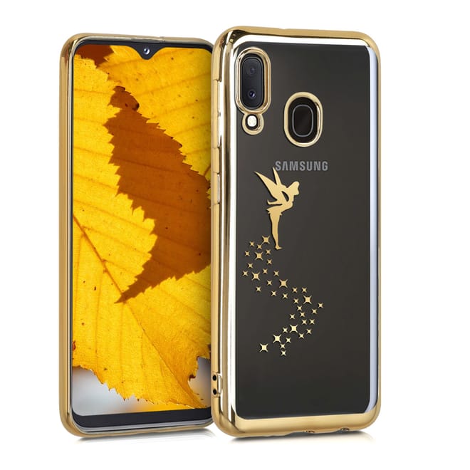 KW Θήκη Σιλικόνης Samsung Galaxy A20e - Gold / Transparent